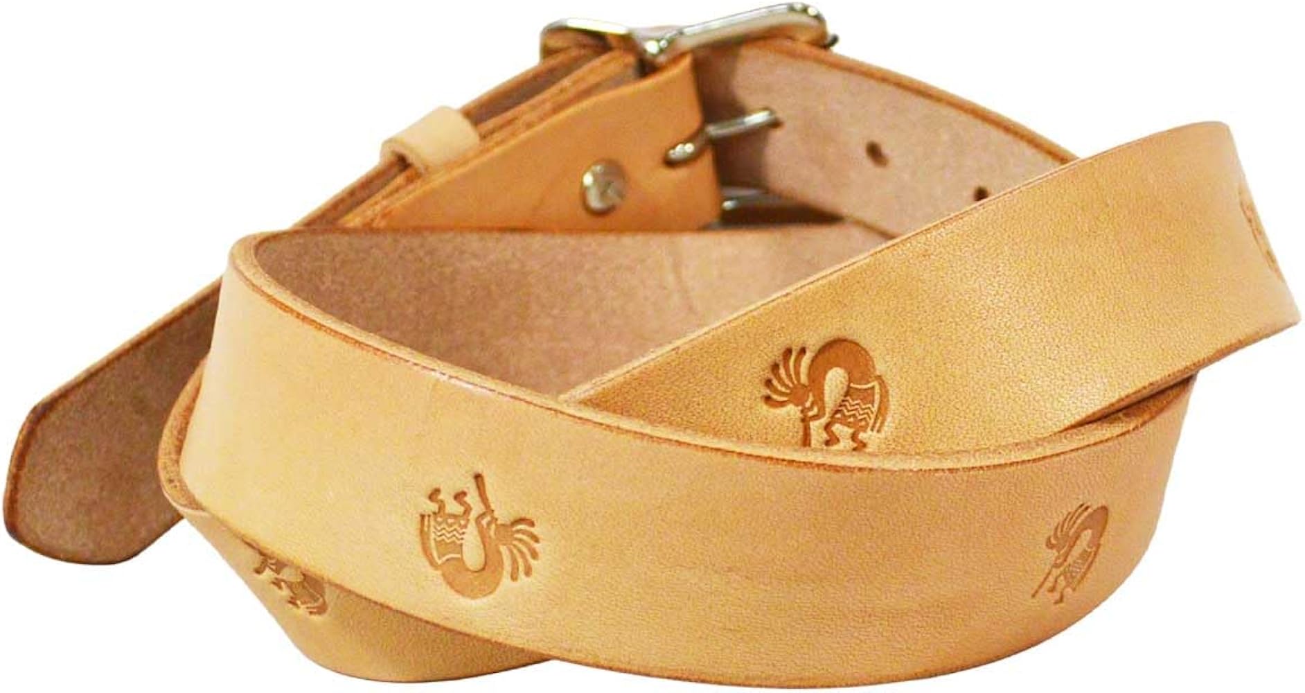 Amazon | ヌメ革ベルト メンズ レディース ココペリ スタンピング